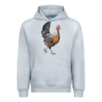 Heather Grey American Game Chicken Urban Hoodie - LillyAllenDesigns