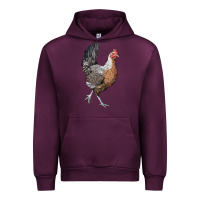 Mauve Wine American Game Chicken Urban Hoodie - LillyAllenDesigns
