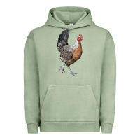Pigment Oil Green American Game Chicken Urban Hoodie - LillyAllenDesigns