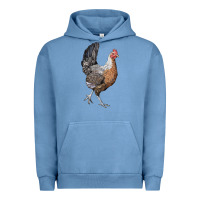 Pigment Pebble Blue American Game Chicken Urban Hoodie - LillyAllenDesigns