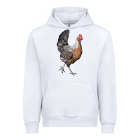 White American Game Chicken Urban Hoodie - LillyAllenDesigns