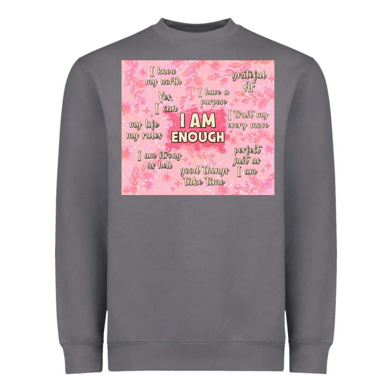 I Am Enough With Glitter Heavyweight Sweatshirt by TumblerDesignByShophia | Teevron
