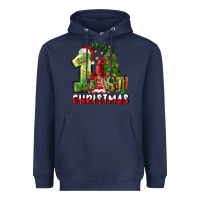 Navy first christmas Heavyweight Hoodie - FaDigitalArtStudio