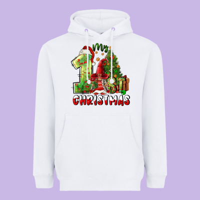 First Christmas Heavyweight Hoodie Designed By Fadigitalartstudio