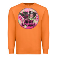 Carrot Pink Merry Christmas Pig Premium Sweatshirt - FaDigitalArtStudio