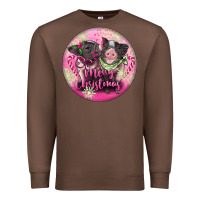 Chestnut Pink Merry Christmas Pig Premium Sweatshirt - FaDigitalArtStudio