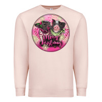 Pale Pink Pink Merry Christmas Pig Premium Sweatshirt - FaDigitalArtStudio
