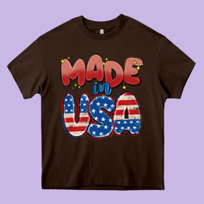 Made In Usa Heavy Core Tee Designed By Maliassmallbusiness