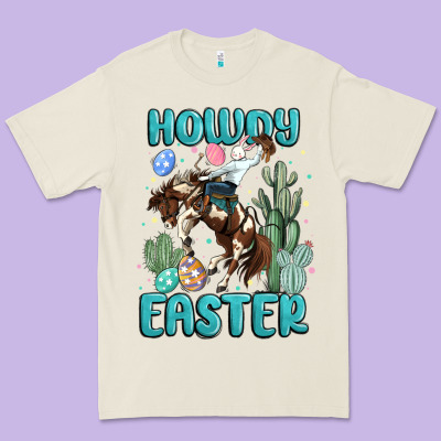 Howdy Easter Premium Tee Designed By Maliassmallbusiness