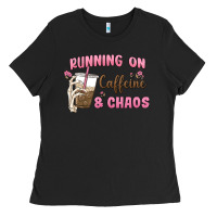 Running On Caffeine & Chaos Ladies Tee | Teevron