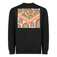 Black hippie rainbow and daisy Heavyweight Sweatshirt - TumblerDesignByShophia
