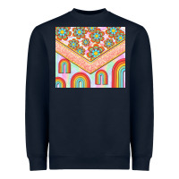 Hippie Rainbow And Daisy Heavyweight Sweatshirt | Teevron