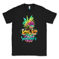 Black tie dye pineapple, summer Classic Tee - JahusDesignShop