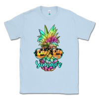 Dusty Blue tie dye pineapple, summer Classic Tee - JahusDesignShop