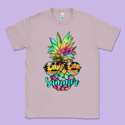 Tie Dye Pineapple, Summer Classic Tee Designed By Jahusdesignshop