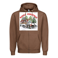 Chestnut merry chrıstmas Zipper Hoodie - FaDigitalArtStudio