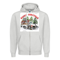 Dove Grey merry chrıstmas Zipper Hoodie - FaDigitalArtStudio