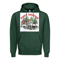 Sports Green merry chrıstmas Zipper Hoodie - FaDigitalArtStudio