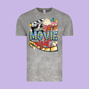 Movie Night Vintage Tee Designed By Artiststas