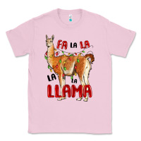 Bubblegum Pink christmas llama Classic Tee - LillyAllenDesigns