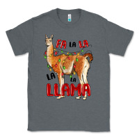 Charcoal Heather christmas llama Classic Tee - LillyAllenDesigns