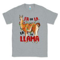 Heather Grey christmas llama Classic Tee - LillyAllenDesigns