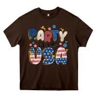 Chocolate Brown party in the usa Heavy Core Tee - MaliasSmallBusiness