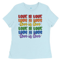 Baby Blue love is love lgbtq Ladies Tee - MaliasSmallBusiness