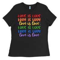 Black love is love lgbtq Ladies Tee - MaliasSmallBusiness