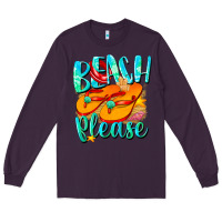 Plum Beach please Long Sleeve Tee - NancyCooperArtShop
