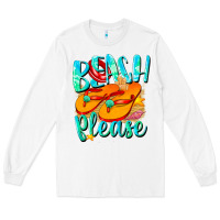 White Beach please Long Sleeve Tee - NancyCooperArtShop