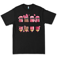Black custom name valentine's day school pencils Premium Tee - MaliasSmallBusiness