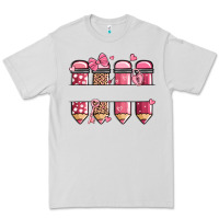 Dove Grey custom name valentine's day school pencils Premium Tee - MaliasSmallBusiness