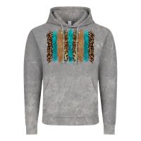 Cloud Rock glitter turqoise leopard tooled leather background Vintage Hoodie - RanaPortraitStore