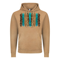 Vintage Camel glitter turqoise leopard tooled leather background Vintage Hoodie - RanaPortraitStore