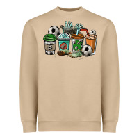 Mushroom Soccer coffee cups Heavyweight Sweatshirt - HowdyJamesFarm