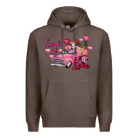 Coffee Loads of love Valentine's Day farm truck Premium Hoodie - FaDigitalArtStudio
