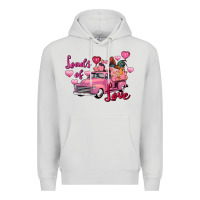 Dove Grey Loads of love Valentine's Day farm truck Premium Hoodie - FaDigitalArtStudio