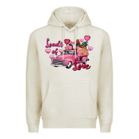 Oatmeal Heather Loads of love Valentine's Day farm truck Premium Hoodie - FaDigitalArtStudio