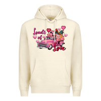 Sandshell Loads of love Valentine's Day farm truck Premium Hoodie - FaDigitalArtStudio