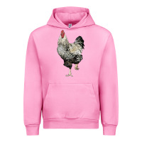 Fuchsia Pink wyandotte rooster Urban Hoodie - LillyAllenDesigns
