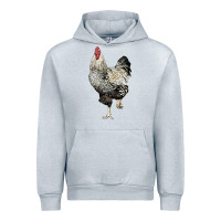 Heather Grey wyandotte rooster Urban Hoodie - LillyAllenDesigns