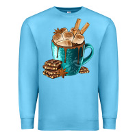 Ocean Blue Chocolate And Coffee Premium Sweatshirt - FaDigitalArtStudio