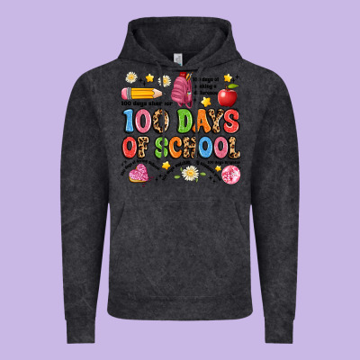 100 Days Of School Vintage Hoodie Designed By Artiststas