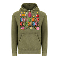 Vintage Olive 100 days of school Vintage Hoodie - Artiststas