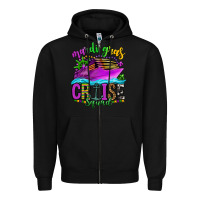 Black mardi gras cruise squad Zipper Hoodie - OliviaCreatesArt
