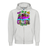 Dove Grey mardi gras cruise squad Zipper Hoodie - OliviaCreatesArt