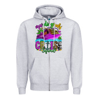 Heather Grey mardi gras cruise squad Zipper Hoodie - OliviaCreatesArt