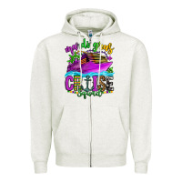 Oatmeal Heather mardi gras cruise squad Zipper Hoodie - OliviaCreatesArt