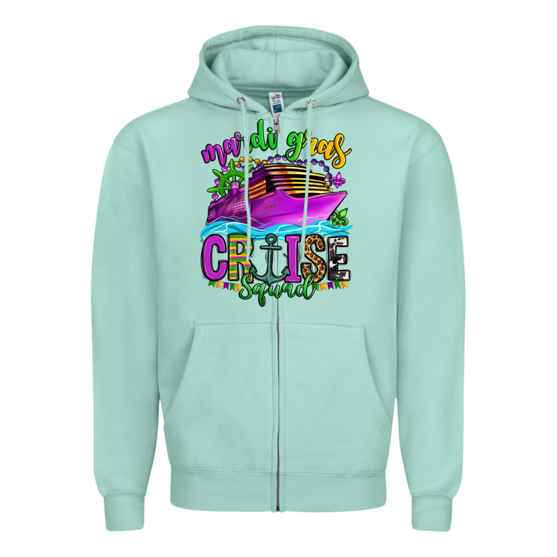 Mardi Gras Cruise Squad Zipper Hoodie by OliviaCreatesArt | Teevron